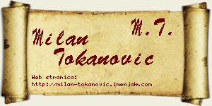 Milan Tokanović vizit kartica